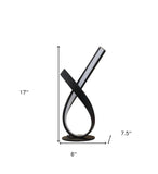17" Black Bedside Led Table Lamp - Homeroots - Flyclothing LLC