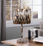 19" Brown And Black Bedside Table Lamp With Brown And Black Drum Shade - Homeroots - Flyclothing LLC