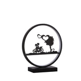 13" Black Bedside Led Table Lamp - Homeroots