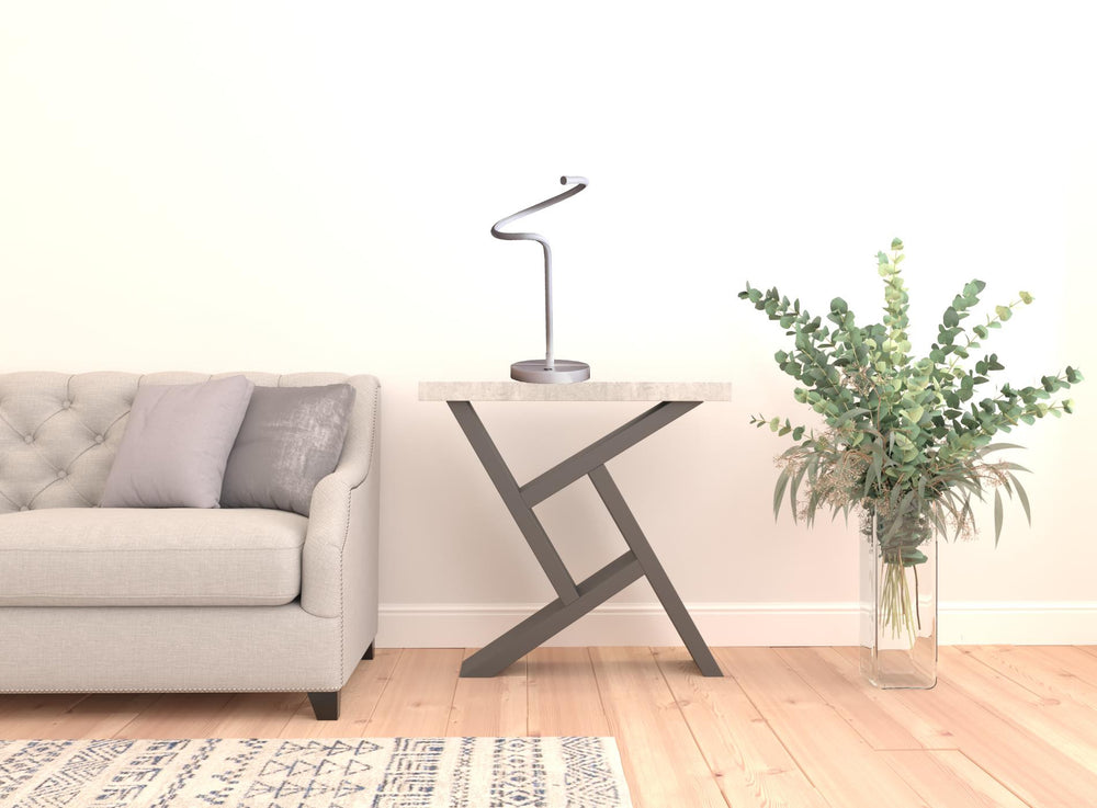 18" White Curvy Spiral LED Table Lamp - Homeroots - Flyclothing LLC