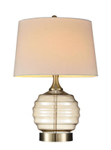 23" Off-White Metal Bedside Table Lamp With Off-White Shade - Homeroots - Flyclothing LLC