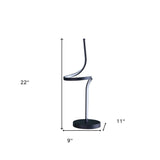22" Black Bedside Led Table Lamp - Homeroots - Flyclothing LLC