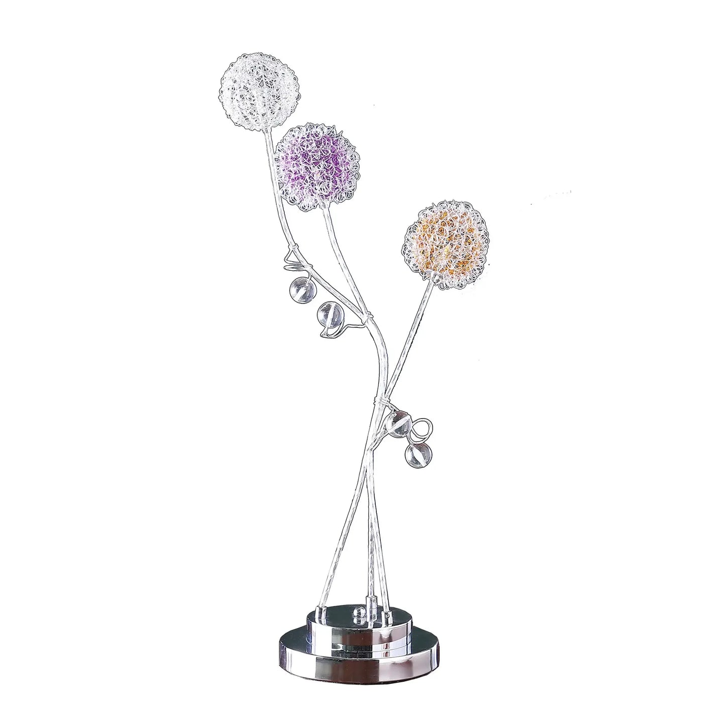 28" Clear Three Light Bedside Led Table Lamp - Homeroots - Flyclothing LLC