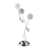 28" Clear Three Light Bedside Led Table Lamp - Homeroots