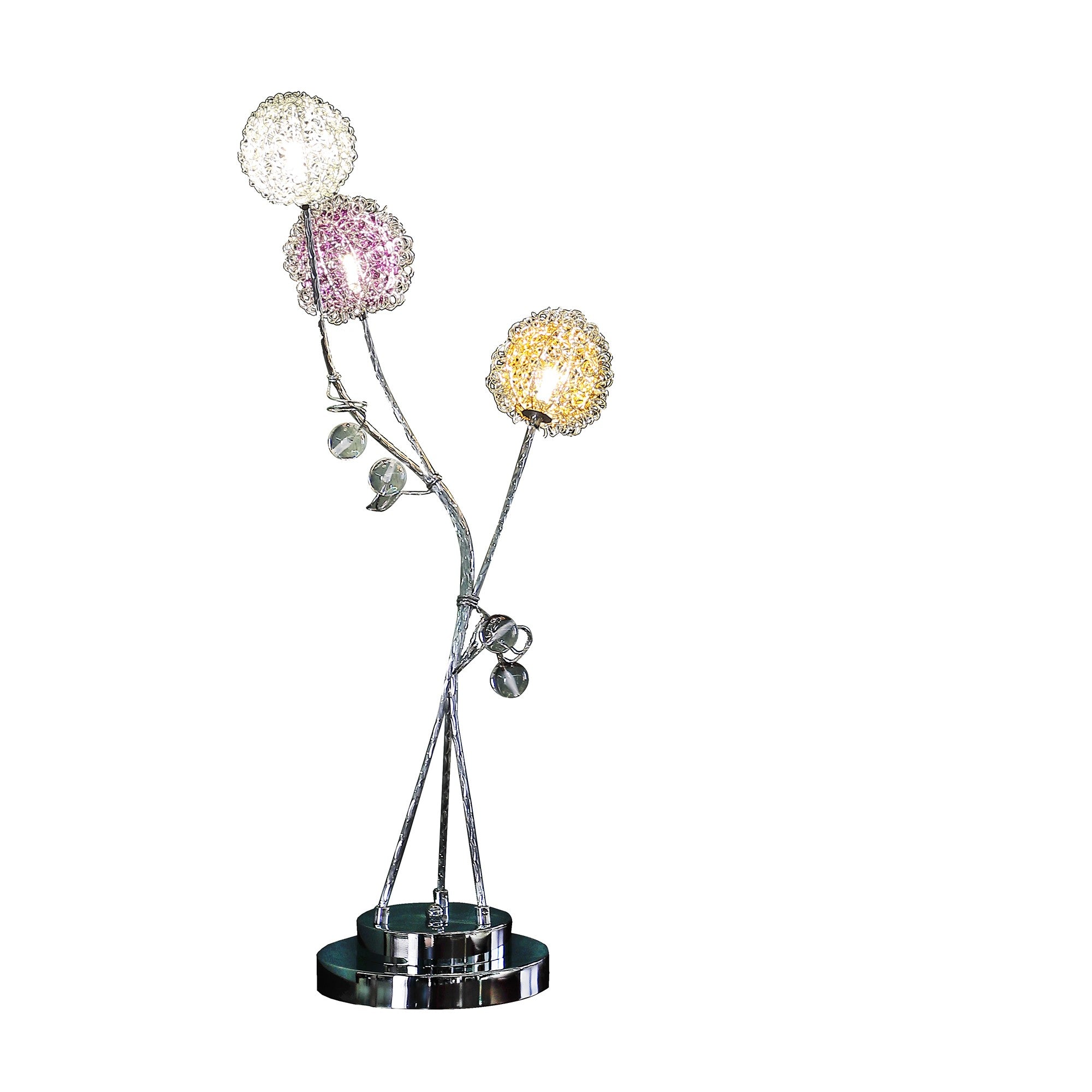 28" Clear Three Light Bedside Led Table Lamp - Homeroots - Flyclothing LLC