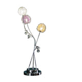 28" Clear Three Light Bedside Led Table Lamp - Homeroots