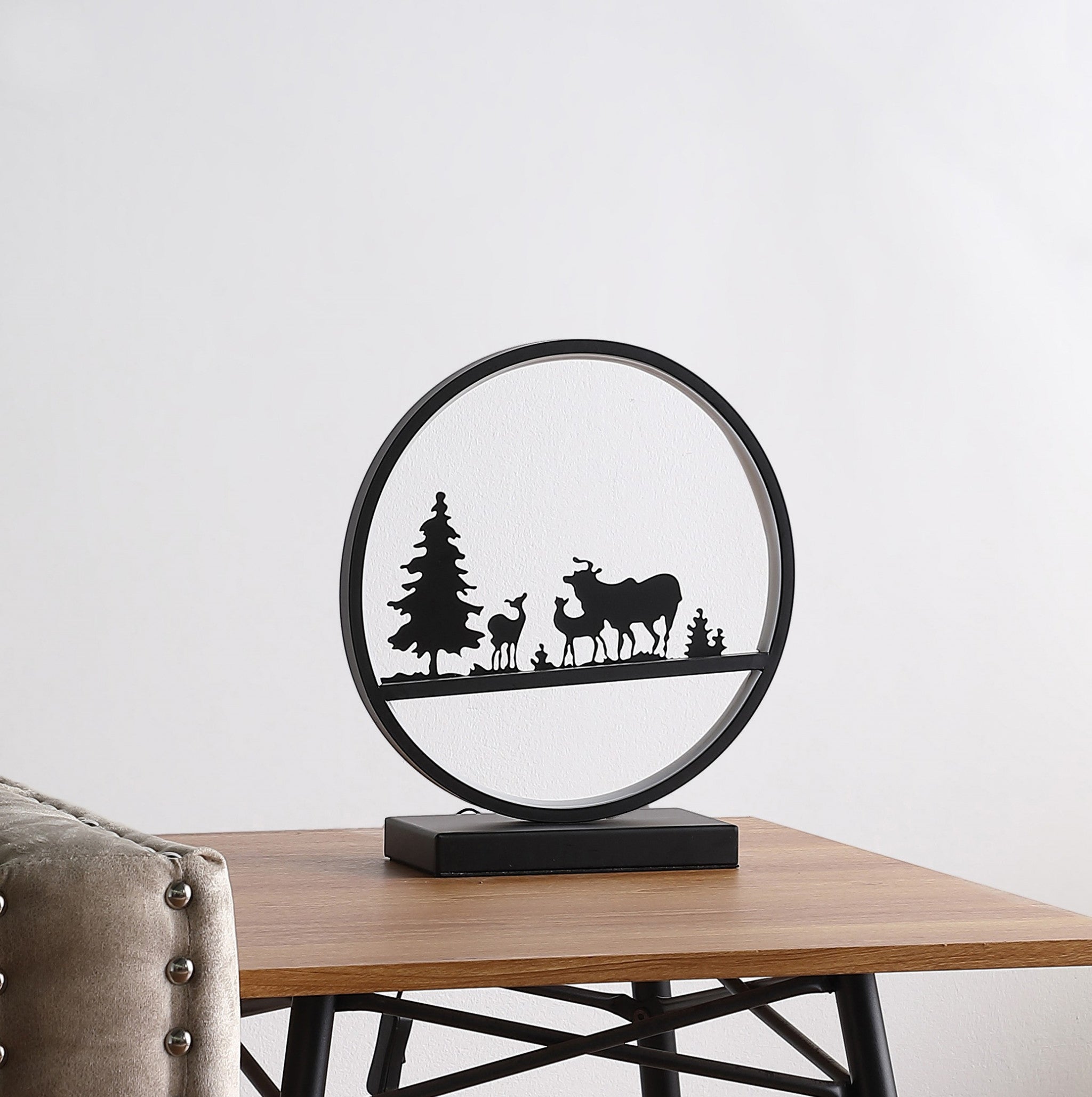 13" Black Bedside Led Table Lamp - Homeroots - Flyclothing LLC