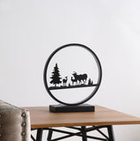 13" Black Bedside Led Table Lamp - Homeroots