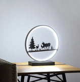13" Black Bedside Led Table Lamp - Homeroots