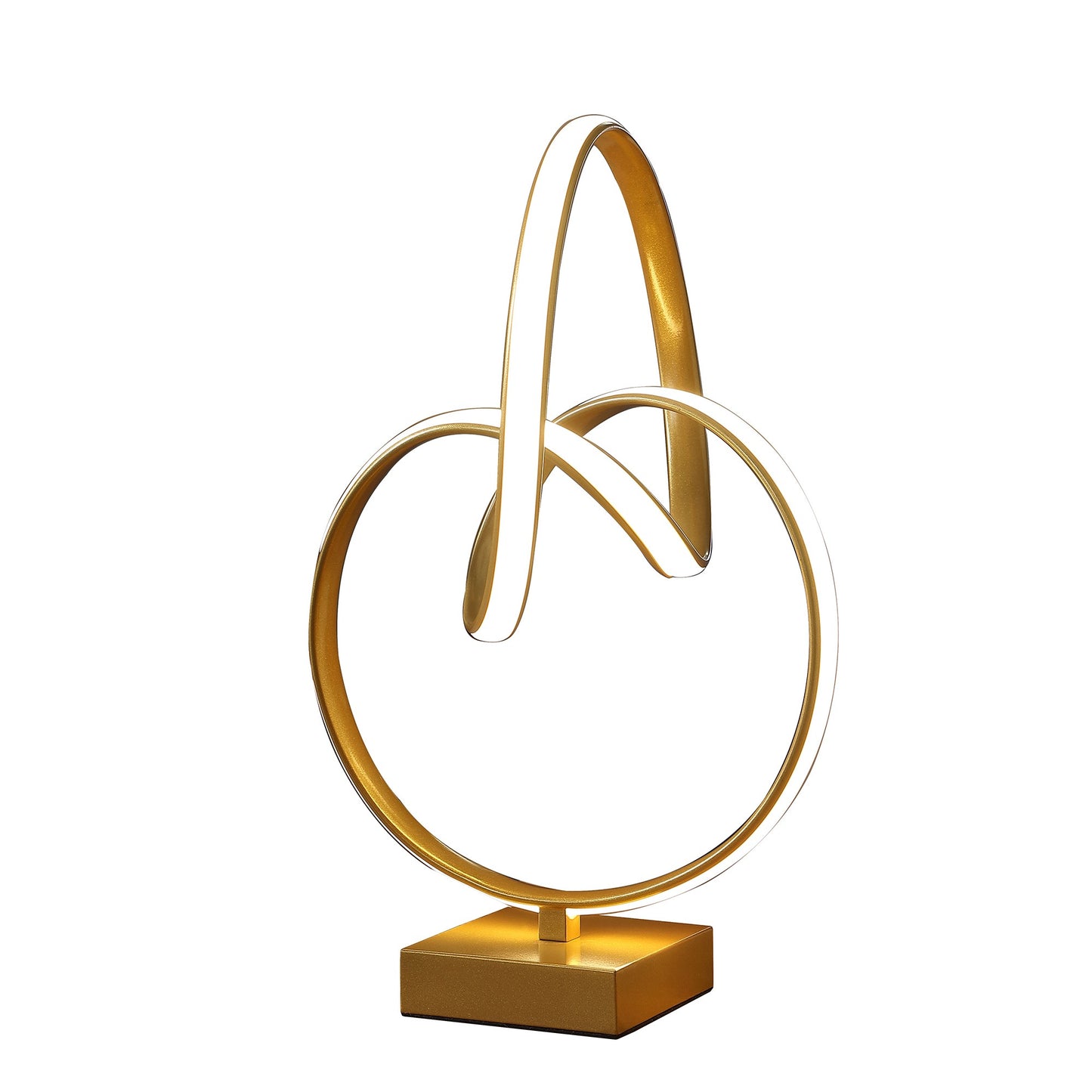 19" Gold Metal Abstract Geo LED Table Lamp - Homeroots - Flyclothing LLC