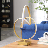 19" Gold Metal Abstract Geo LED Table Lamp - Homeroots - Flyclothing LLC