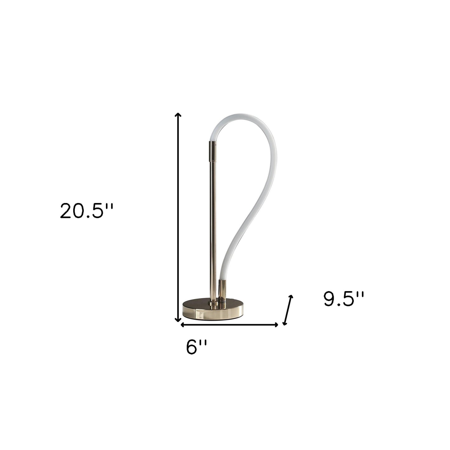 21" Gold Bedside Led Table Lamp - Homeroots - Flyclothing LLC