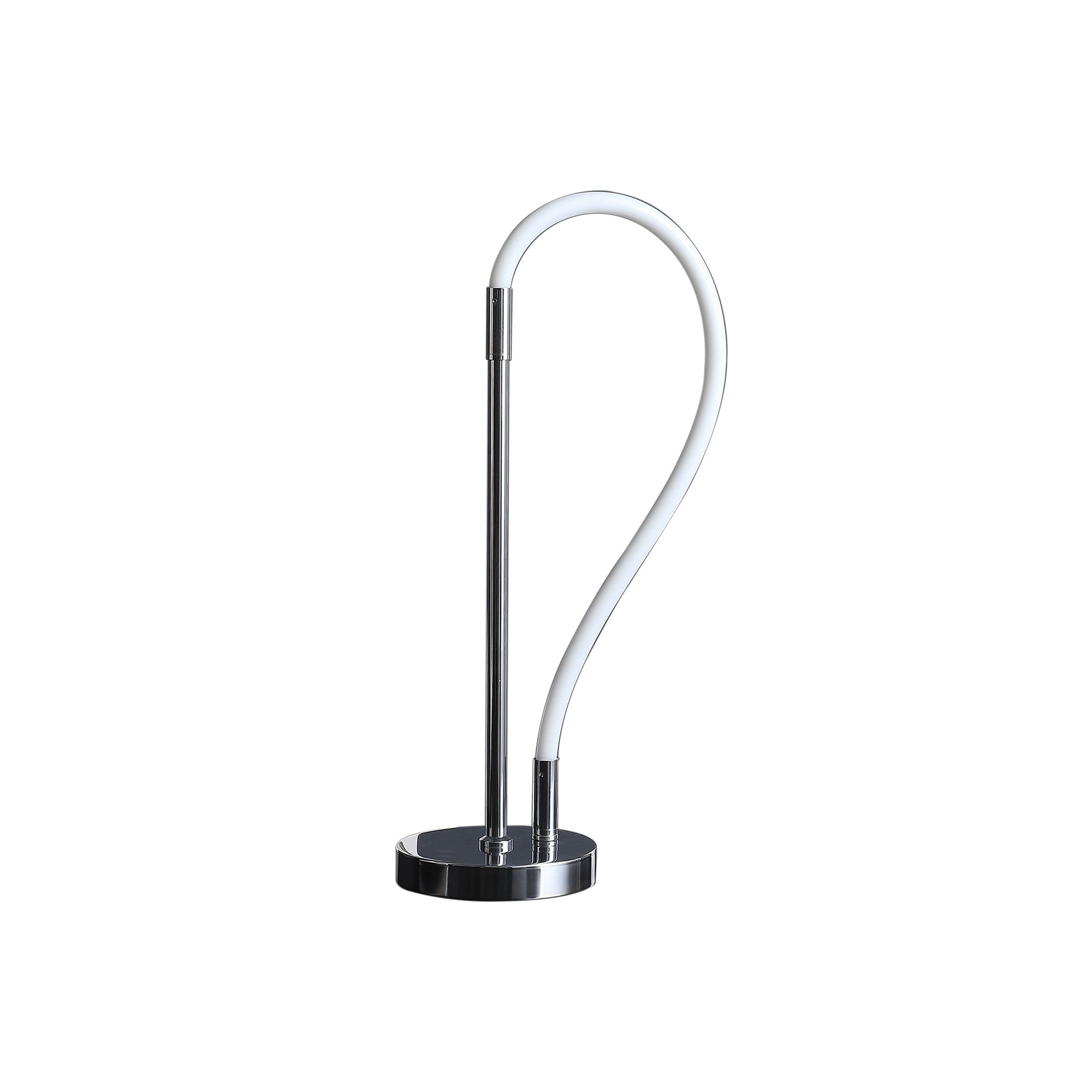 21" Silver Bedside Led Table Lamp - Homeroots - Flyclothing LLC