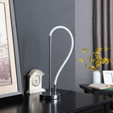 21" Silver Bedside Led Table Lamp - Homeroots