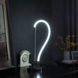 21" Silver Bedside Led Table Lamp - Homeroots