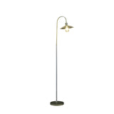 64" Gold Arched Floor Lamp With Gold Metal Cage Shade - Homeroots