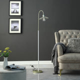 64" Gold Arched Floor Lamp With Gold Metal Cage Shade - Homeroots - Flyclothing LLC