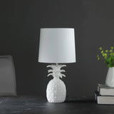 17" White Bedside Table Lamp With White Empire Shade - Homeroots - Flyclothing LLC