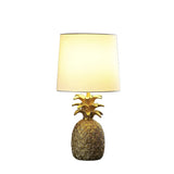 17" Gold Bedside Table Lamp With White Empire Shade - Homeroots