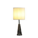 22" Silver Bedside Table Lamp With White Drum Shade - Homeroots