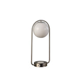 19" Silver Clip Globe USB Table Lamp - Homeroots - Flyclothing LLC