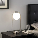 19" Silver Clip Globe USB Table Lamp - Homeroots - Flyclothing LLC