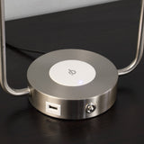 19" Silver Clip Globe USB Table Lamp - Homeroots - Flyclothing LLC