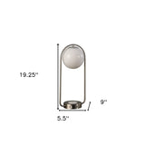 19" Silver Clip Globe USB Table Lamp - Homeroots - Flyclothing LLC