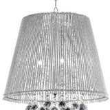 Dreamy Silver Ceiling Lamp with Crystal Accents - Homeroots