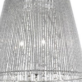 Dreamy Silver Ceiling Lamp with Crystal Accents - Homeroots