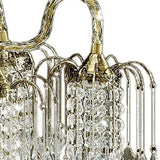 Two Tier Crystal and Brass Hanging Chandelier Light - Homeroots - Flyclothing LLC