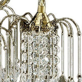 Two Tier Crystal and Brass Hanging Chandelier Light - Homeroots - Flyclothing LLC