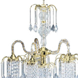 Two Tier Crystal and Gold Hanging Chandelier Light - Homeroots - Flyclothing LLC