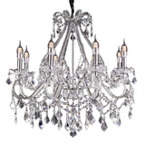 Candle Style Empire Eight Light Transparent Glass Led Ceiling Light - Homeroots - Flyclothing LLC