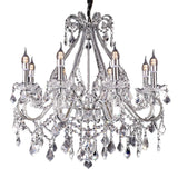 Candle Style Empire Eight Light Transparent Glass Led Ceiling Light - Homeroots - Flyclothing LLC