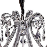 Candle Style Empire Eight Light Transparent Glass Led Ceiling Light - Homeroots - Flyclothing LLC