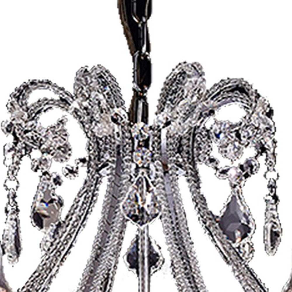 Candle Style Empire Eight Light Transparent Glass Led Ceiling Light - Homeroots - Flyclothing LLC