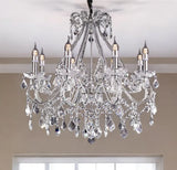 Candle Style Empire Eight Light Transparent Glass Led Ceiling Light - Homeroots - Flyclothing LLC