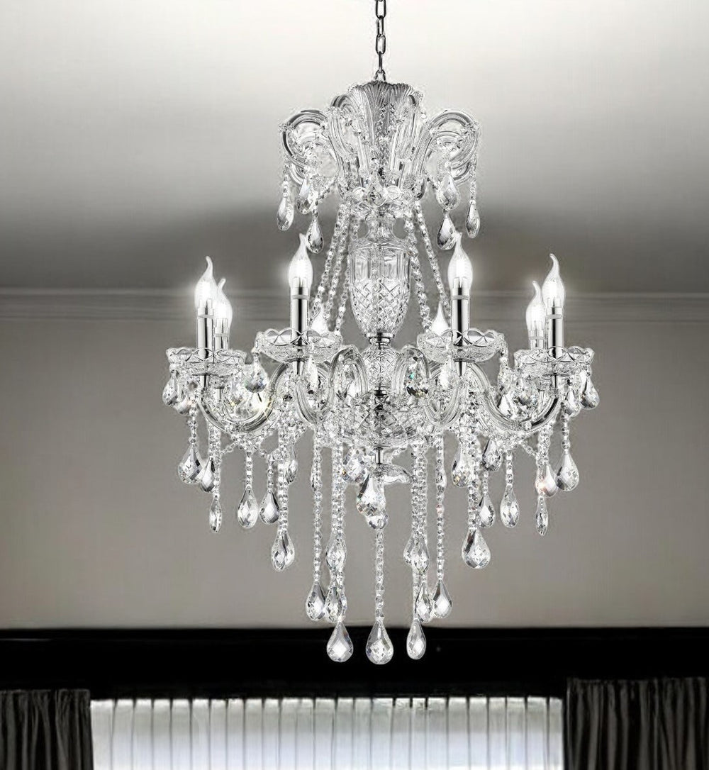 Candle Style Empire Transparent Glass Led Ceiling Light - Homeroots