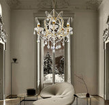 Five Light Glam Gold and Faux Crystal Chandelier - Homeroots