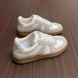 Contrast Flat Sneakers - Trendsi