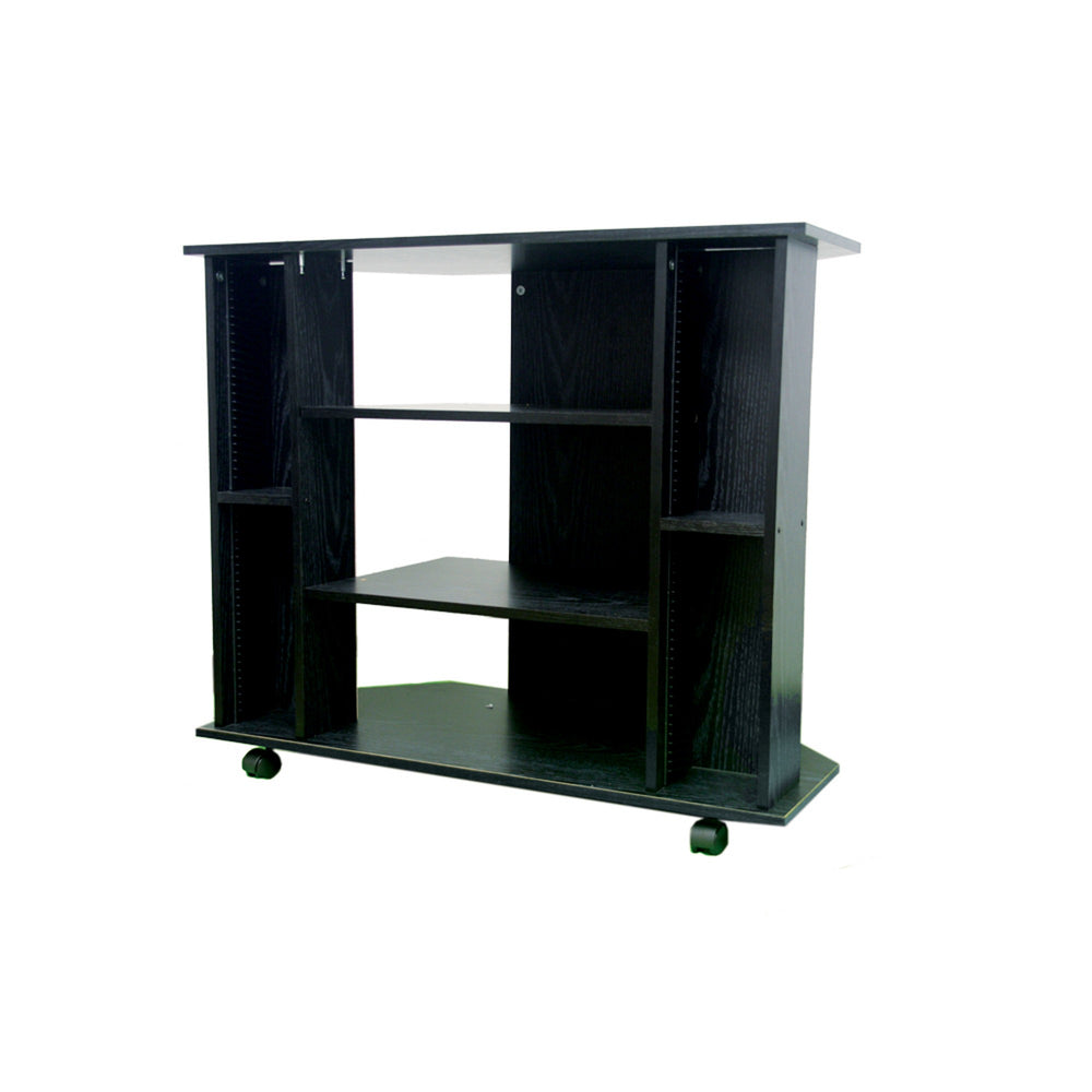 35" Black Open Shelving TV Stand - Homeroots