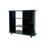 35" Black Open Shelving TV Stand - Homeroots