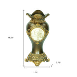 16" Bronze and Gold Floral and Cameo Vase - Homeroots