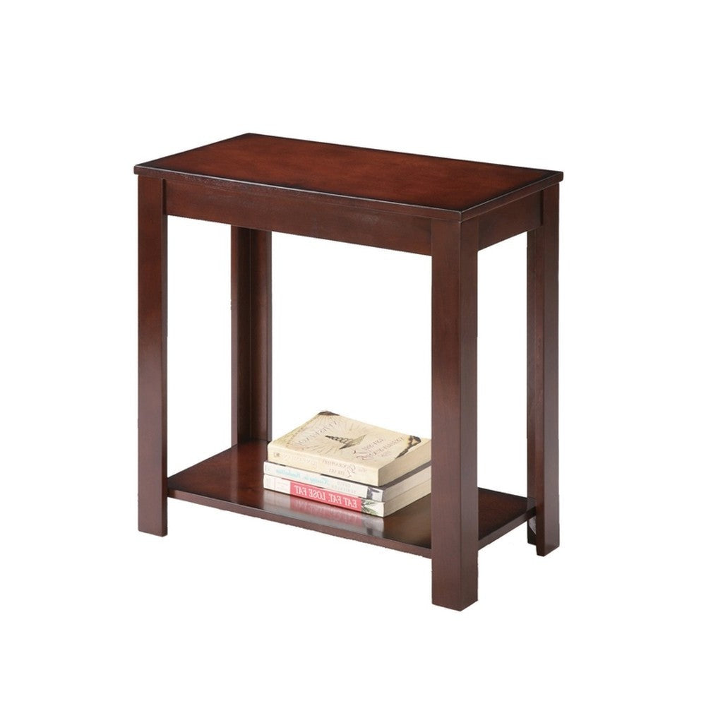 24" Brown End Table With Shelf - Homeroots - Flyclothing LLC