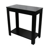 24" Black End Table With Shelf - Homeroots