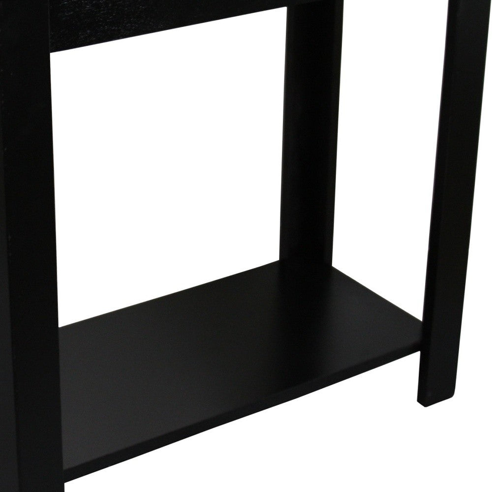 24" Black End Table With Shelf - Homeroots - Flyclothing LLC