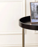 22" Copper And Brown Round End Table - Homeroots