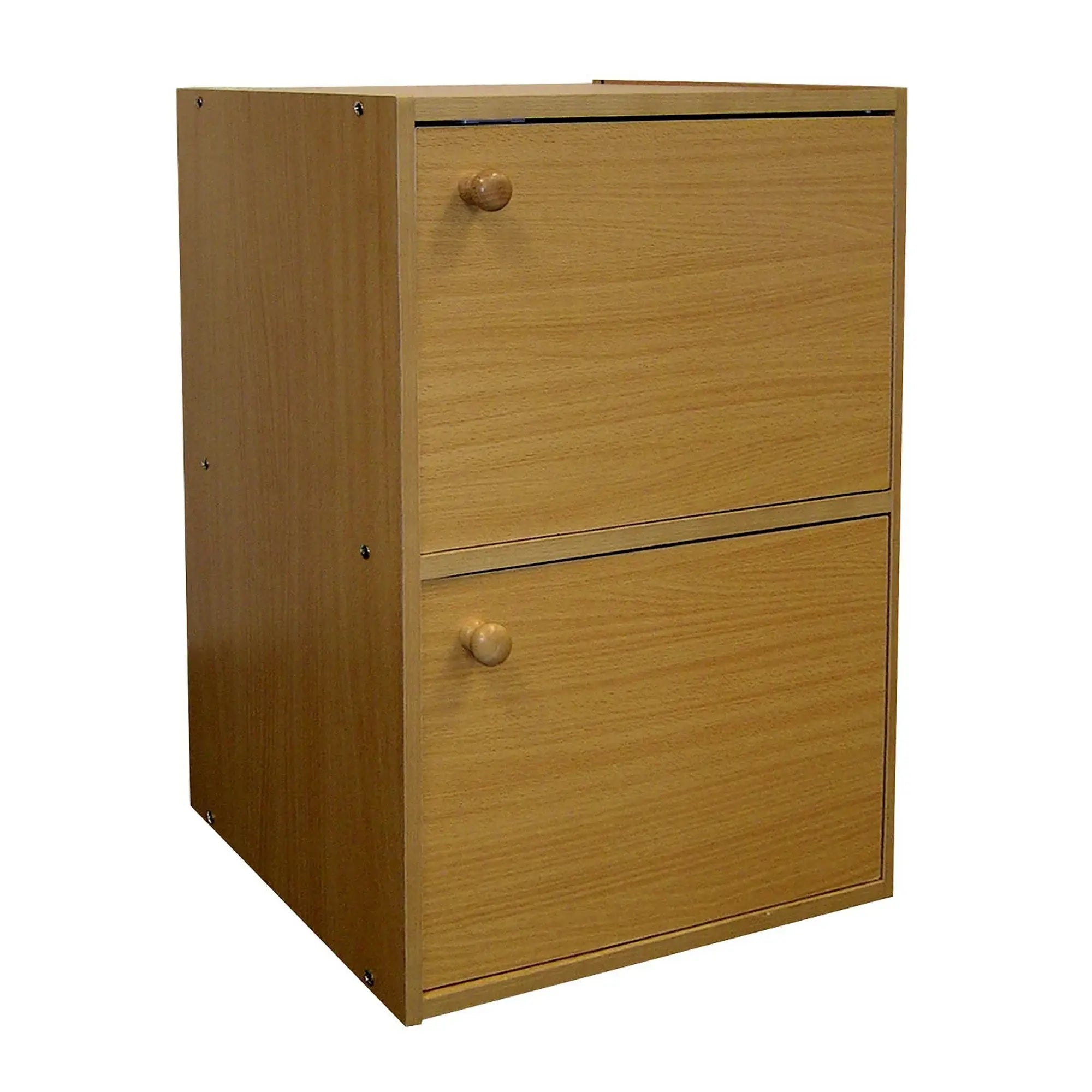 Standard Natural Double Door Verticle Book Shelf - Homeroots - Flyclothing LLC