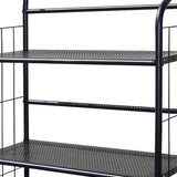 Black 3 Shelf Metal Standing Book Shelf - Homeroots - Flyclothing LLC